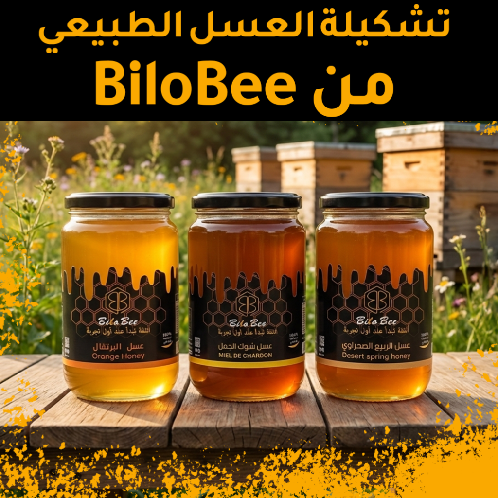 تشكيلة 3 كلغ من العسل (عسل شوك الابل + عسل البرتقال+عسل الربيع الصحرواي)